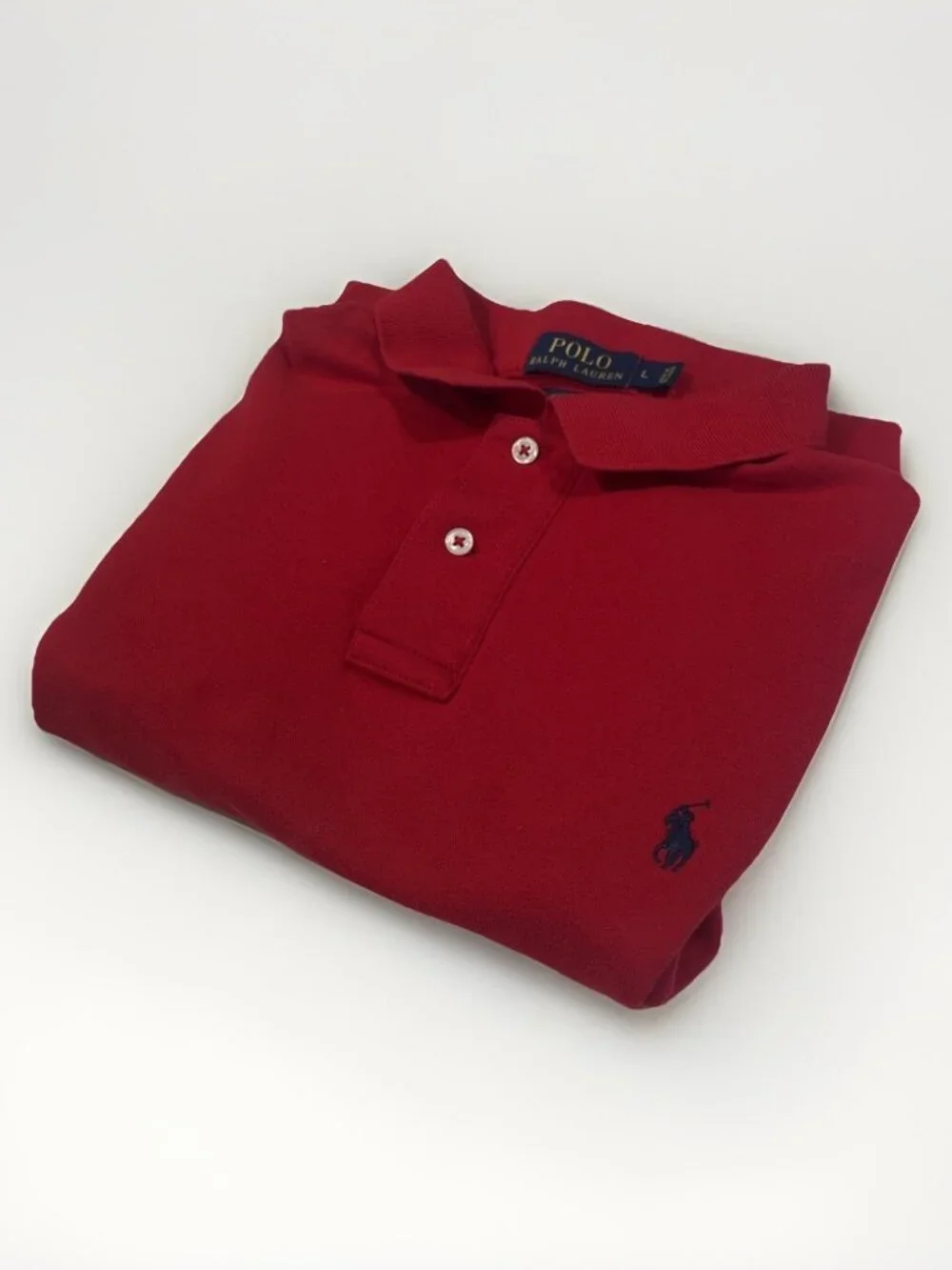 Polo Ralph Lauren Custom Fit Polo Red Large 100% Cotton $118